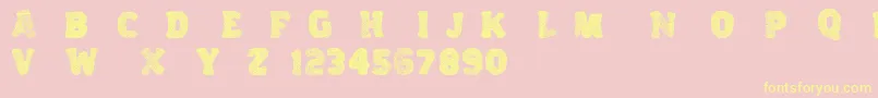 Variations Font – Yellow Fonts on Pink Background