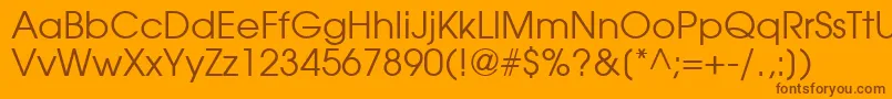 TrendexSsi Font – Brown Fonts on Orange Background