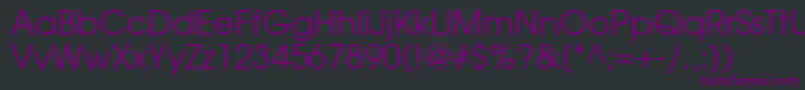 Czcionka TrendexSsi – fioletowe czcionki na czarnym tle