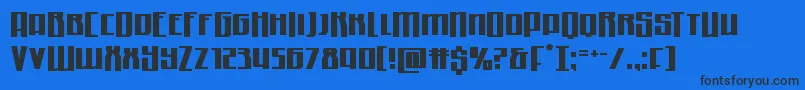 Quantummalicehalfdrop Font – Black Fonts on Blue Background