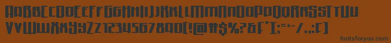 Quantummalicehalfdrop Font – Black Fonts on Brown Background