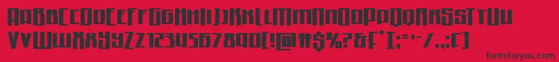 Quantummalicehalfdrop Font – Black Fonts on Red Background