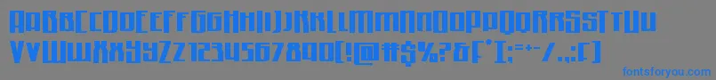 Quantummalicehalfdrop-Schriftart – Blaue Schriften auf grauem Hintergrund