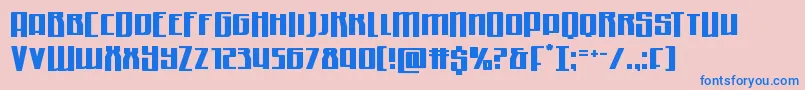 Quantummalicehalfdrop Font – Blue Fonts on Pink Background