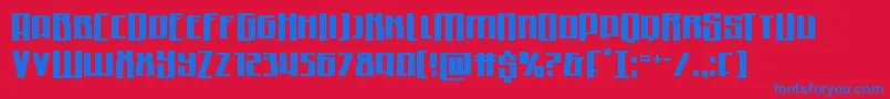 Quantummalicehalfdrop Font – Blue Fonts on Red Background