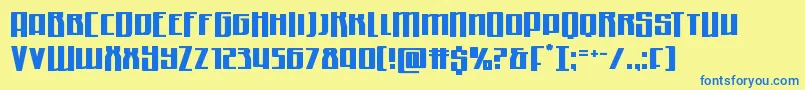 Quantummalicehalfdrop Font – Blue Fonts on Yellow Background