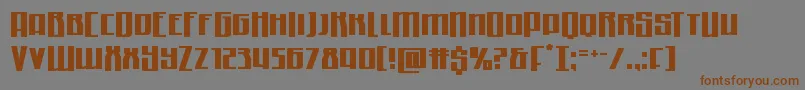 Quantummalicehalfdrop Font – Brown Fonts on Gray Background