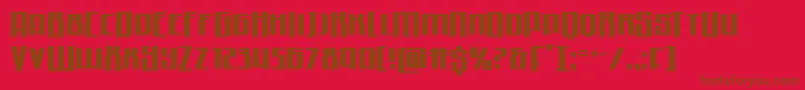 フォントQuantummalicehalfdrop – 赤い背景に茶色の文字