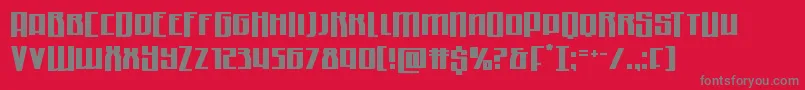 Quantummalicehalfdrop Font – Gray Fonts on Red Background