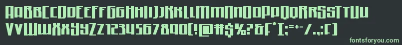 Quantummalicehalfdrop Font – Green Fonts on Black Background