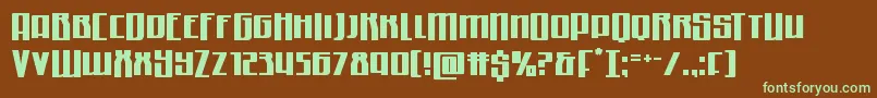 Quantummalicehalfdrop Font – Green Fonts on Brown Background