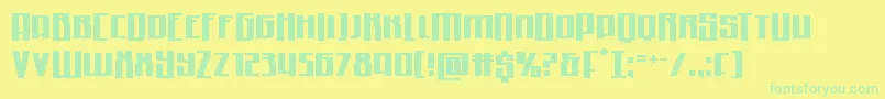 Quantummalicehalfdrop Font – Green Fonts on Yellow Background