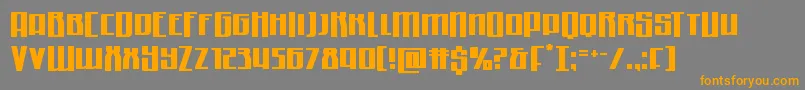 Quantummalicehalfdrop Font – Orange Fonts on Gray Background