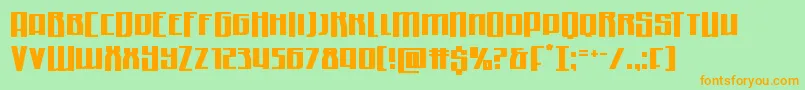 Quantummalicehalfdrop Font – Orange Fonts on Green Background