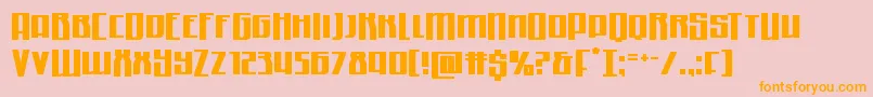 Quantummalicehalfdrop Font – Orange Fonts on Pink Background