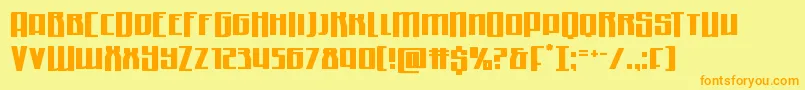 Quantummalicehalfdrop Font – Orange Fonts on Yellow Background
