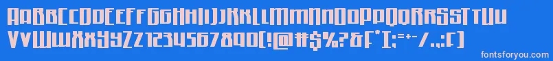 Quantummalicehalfdrop Font – Pink Fonts on Blue Background