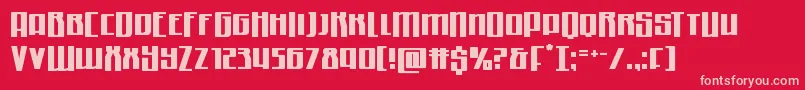 Quantummalicehalfdrop-Schriftart – Rosa Schriften auf rotem Hintergrund