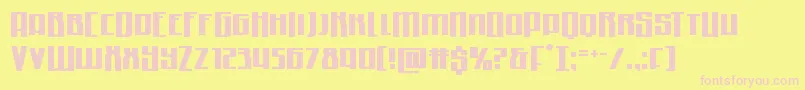 Quantummalicehalfdrop Font – Pink Fonts on Yellow Background