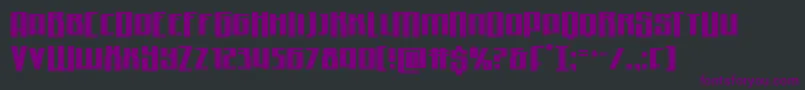 フォントQuantummalicehalfdrop – 黒い背景に紫のフォント