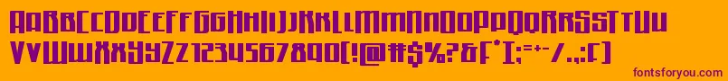 Quantummalicehalfdrop Font – Purple Fonts on Orange Background