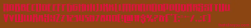 Quantummalicehalfdrop Font – Red Fonts on Brown Background