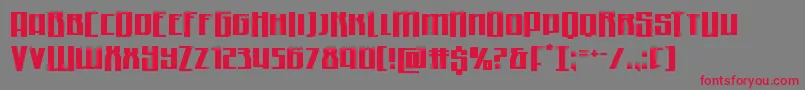 Quantummalicehalfdrop Font – Red Fonts on Gray Background