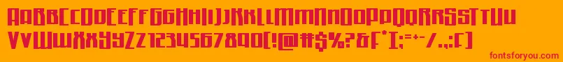 Quantummalicehalfdrop Font – Red Fonts on Orange Background