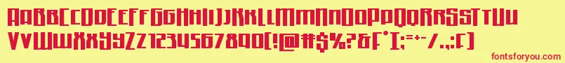 fuente Quantummalicehalfdrop – Fuentes Rojas Sobre Fondo Amarillo