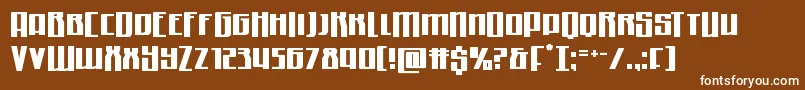 Quantummalicehalfdrop Font – White Fonts on Brown Background