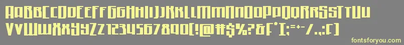 Quantummalicehalfdrop Font – Yellow Fonts on Gray Background