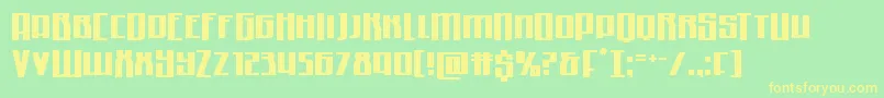 Quantummalicehalfdrop Font – Yellow Fonts on Green Background