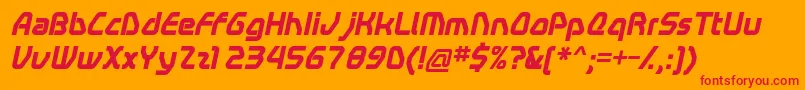 Swervebi Font – Red Fonts on Orange Background