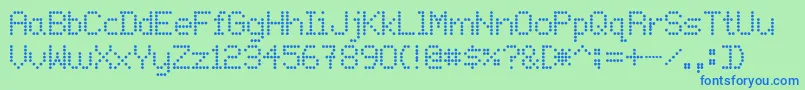 Onlywif Font – Blue Fonts on Green Background