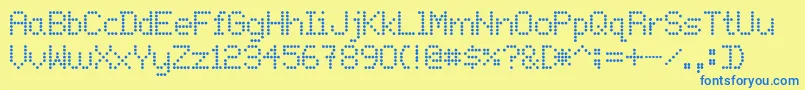 Onlywif Font – Blue Fonts on Yellow Background
