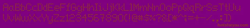 Fonte Onlywif – fontes marrons em um fundo roxo