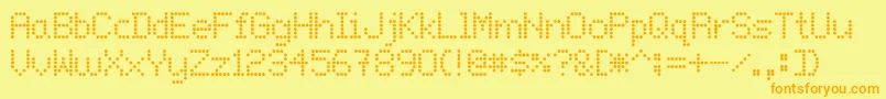 Onlywif Font – Orange Fonts on Yellow Background