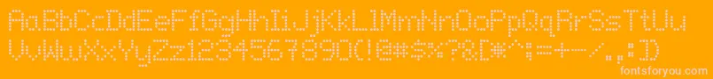 Onlywif Font – Pink Fonts on Orange Background