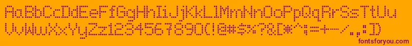 Onlywif Font – Purple Fonts on Orange Background