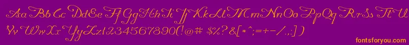 Promocyja096 Font – Orange Fonts on Purple Background