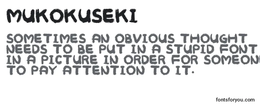 Schriftart Mukokuseki