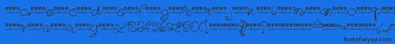 Sweeetdemo Font – Black Fonts on Blue Background