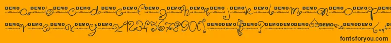 Sweeetdemo Font – Black Fonts on Orange Background