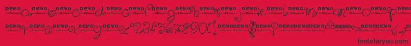 Sweeetdemo Font – Black Fonts on Red Background
