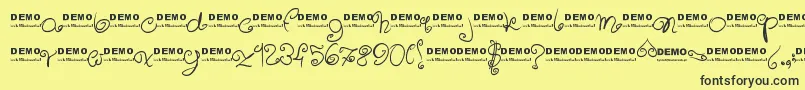 Sweeetdemo Font – Black Fonts on Yellow Background