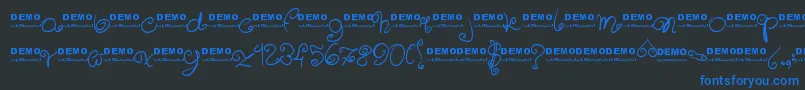 Sweeetdemo Font – Blue Fonts on Black Background