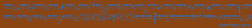 Sweeetdemo Font – Blue Fonts on Brown Background