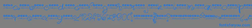 Sweeetdemo Font – Blue Fonts on Gray Background