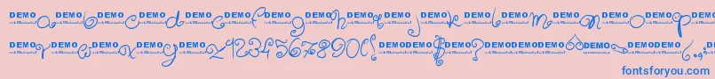 Sweeetdemo Font – Blue Fonts on Pink Background