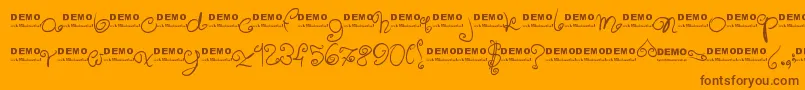 Sweeetdemo Font – Brown Fonts on Orange Background